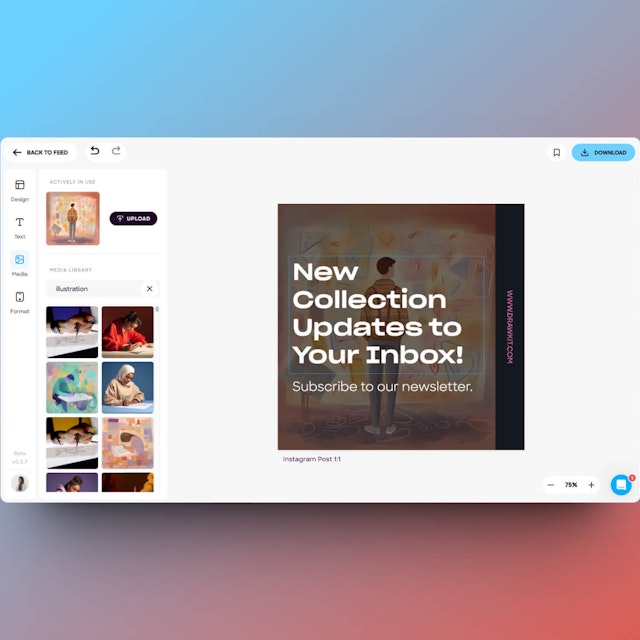social media template editor
